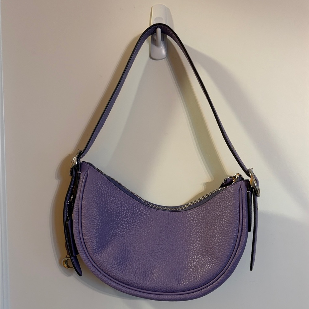 Coach Luna Shoulder Bag in Soft Purple Pebbled Leather